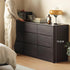 Charcoal Solid Oak Chest of 9 Drawers