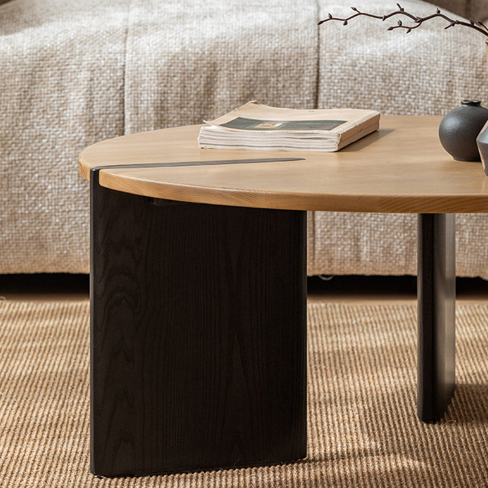 Charcoal Solid Ash Coffee Table Set
