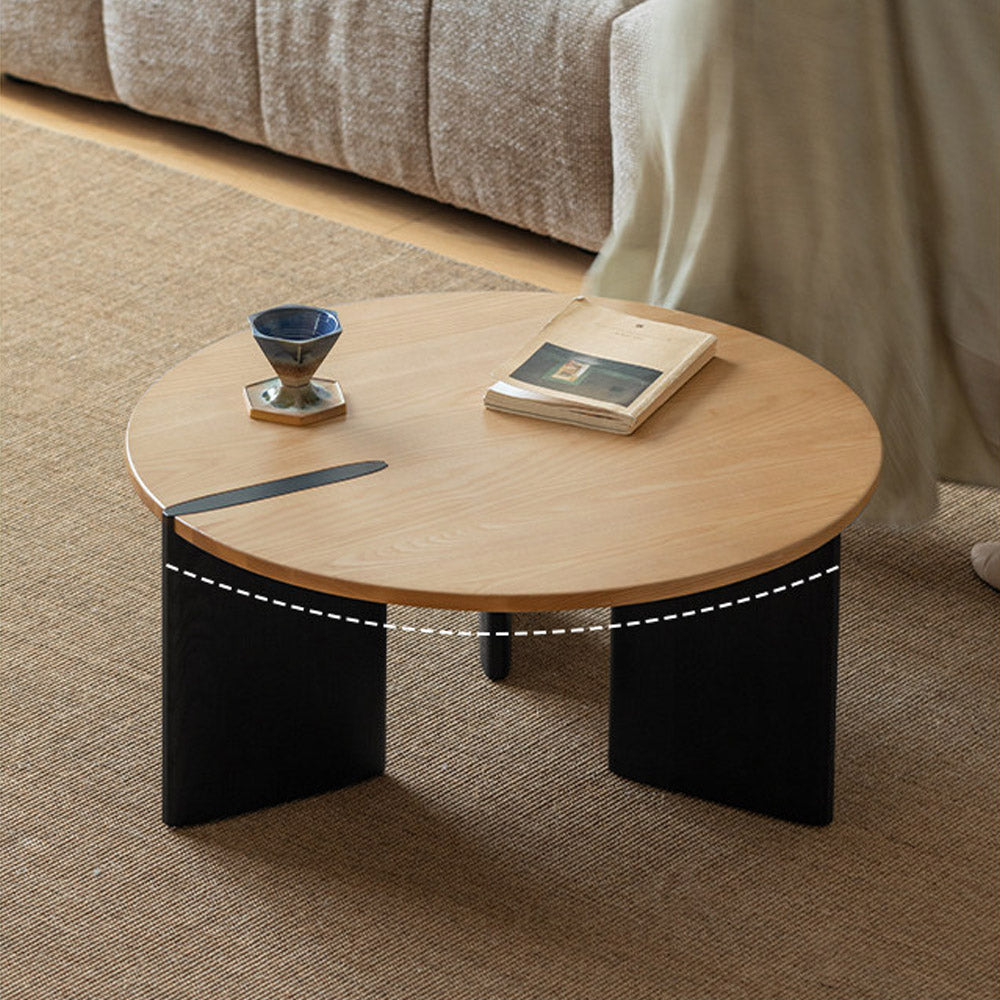 Charcoal Solid Ash Coffee Table Set