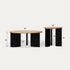 Charcoal Solid Ash Coffee Table Set