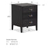 Charcoal Solid Oak Bedside Table | Oak Furniture Store