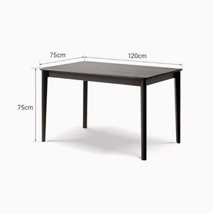 Charcoal Solid Oak Dining Table - Oak Furniture Store