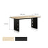 Charcoal Solid Oak Dining Table with Travertine Top