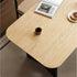 Charcoal Solid Oak Dining Table with Travertine Top