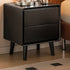 Charcoal Solid Rubber Wood Bedside Table