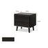 Charcoal Solid Rubber Wood Bedside Table
