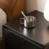 Charcoal Solid Rubber Wood Bedside Table