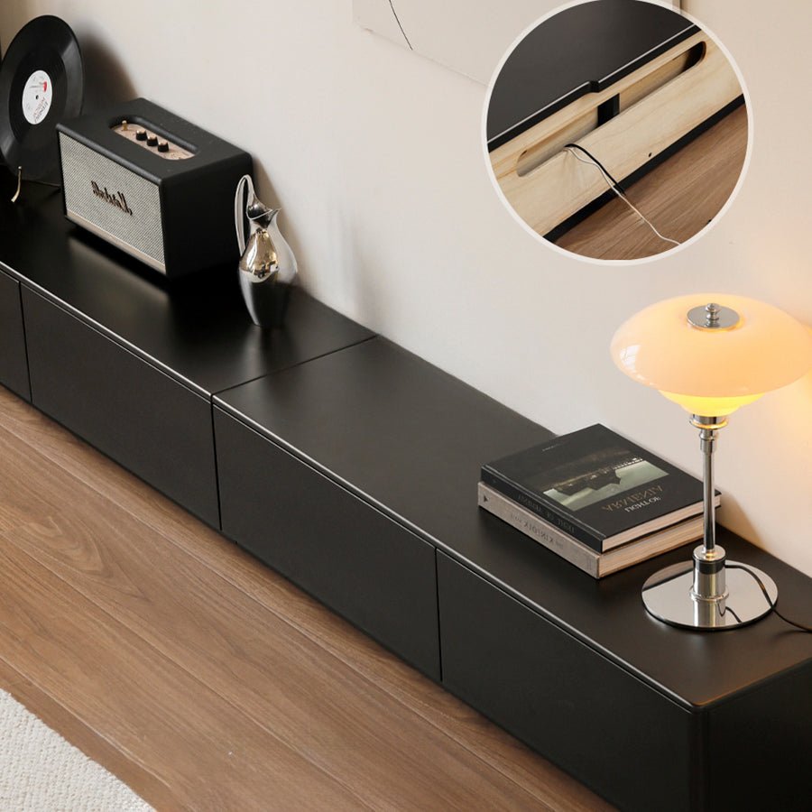 Charcoal Solid Rubber Wood Entertainment Unit | Oak Furniture Store