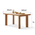 Cholet Natural Solid Oak Dining Table