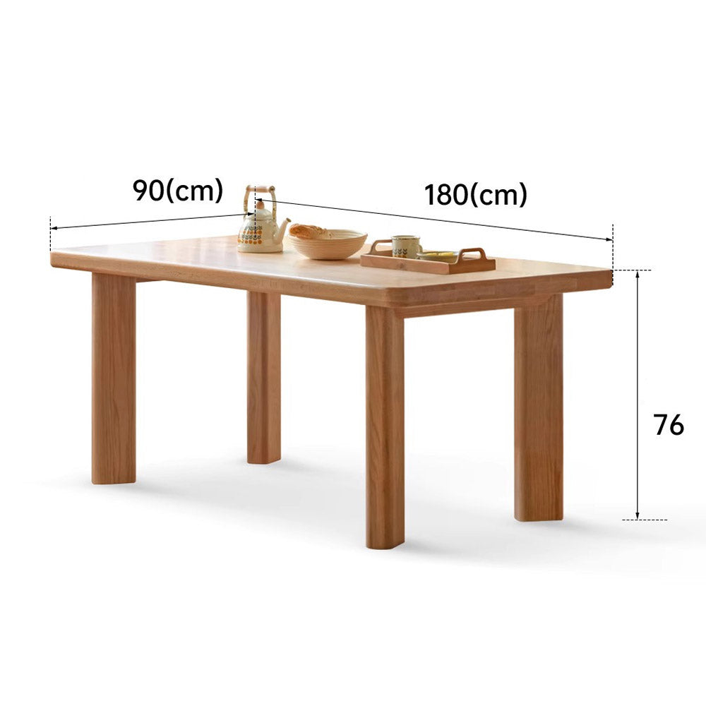 Cholet Natural Solid Oak Dining Table