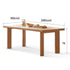 Cholet Natural Solid Oak Dining Table