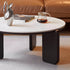 Citta Solid Oak Coffee Table | round black coffee table with marble top for NZ living room | Oak Furniture Store