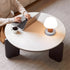 Citta Solid Oak Coffee Table | round black coffee table with marble top for NZ living room | Oak Furniture Store
