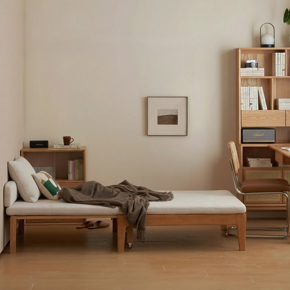 Clichy Natural Solid Rubber Wood Sofa Bed