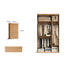 Clovis 135 cm natural solid oak wardrobe dimension and internal storage guide