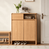 Conroe Natural Solid Oak Shoe Cabinet