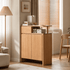 Conroe Natural Solid Oak Shoe Cabinet