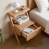 Cozar Natural Solid Oak Bedside Table