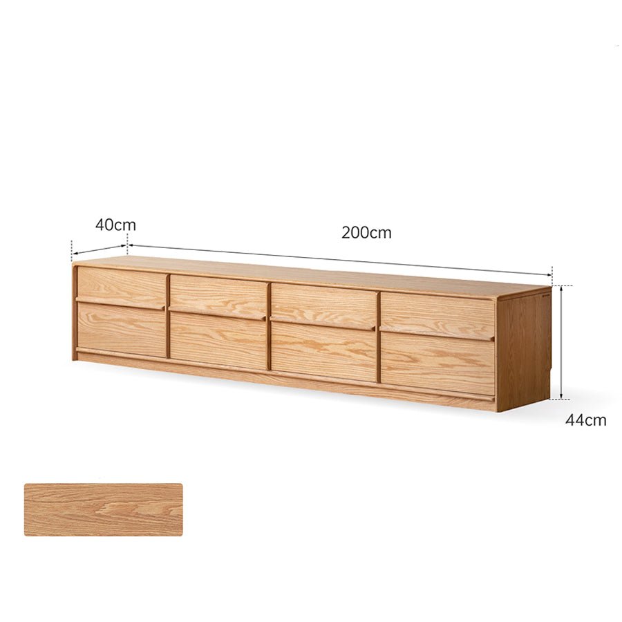 Crawley Solid Oak Floor Standing Entertainment Unit | Oak Furniture Store