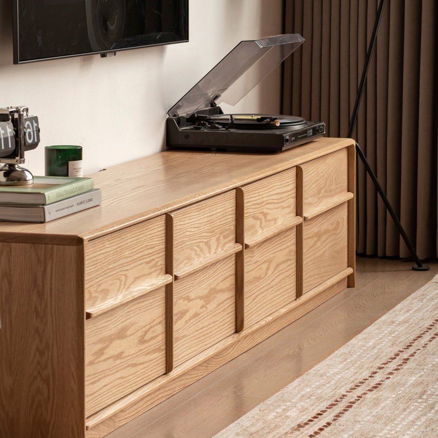 Crawley Solid Oak Floor Standing Entertainment Unit | Oak Furniture Store