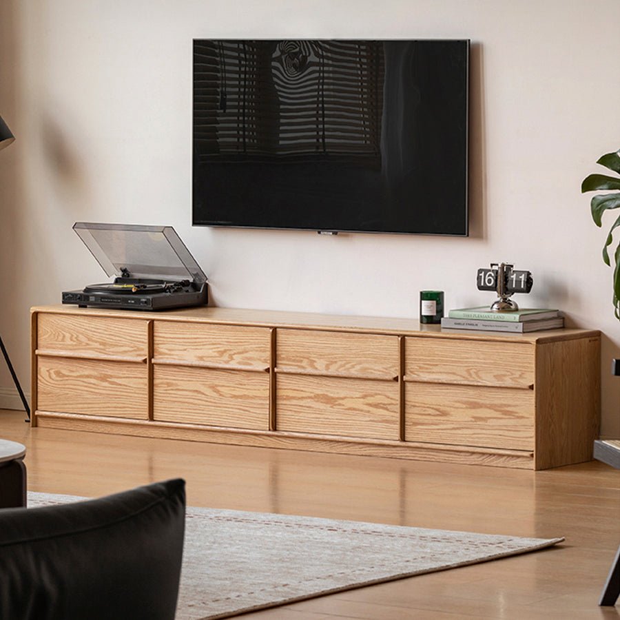 Crawley Solid Oak Floor Standing Entertainment Unit | Oak Furniture Store