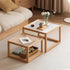 Crystal Natural Solid Oak Coffee Table Set | glass coffee table with NZ delivery | Oak Furniture Store