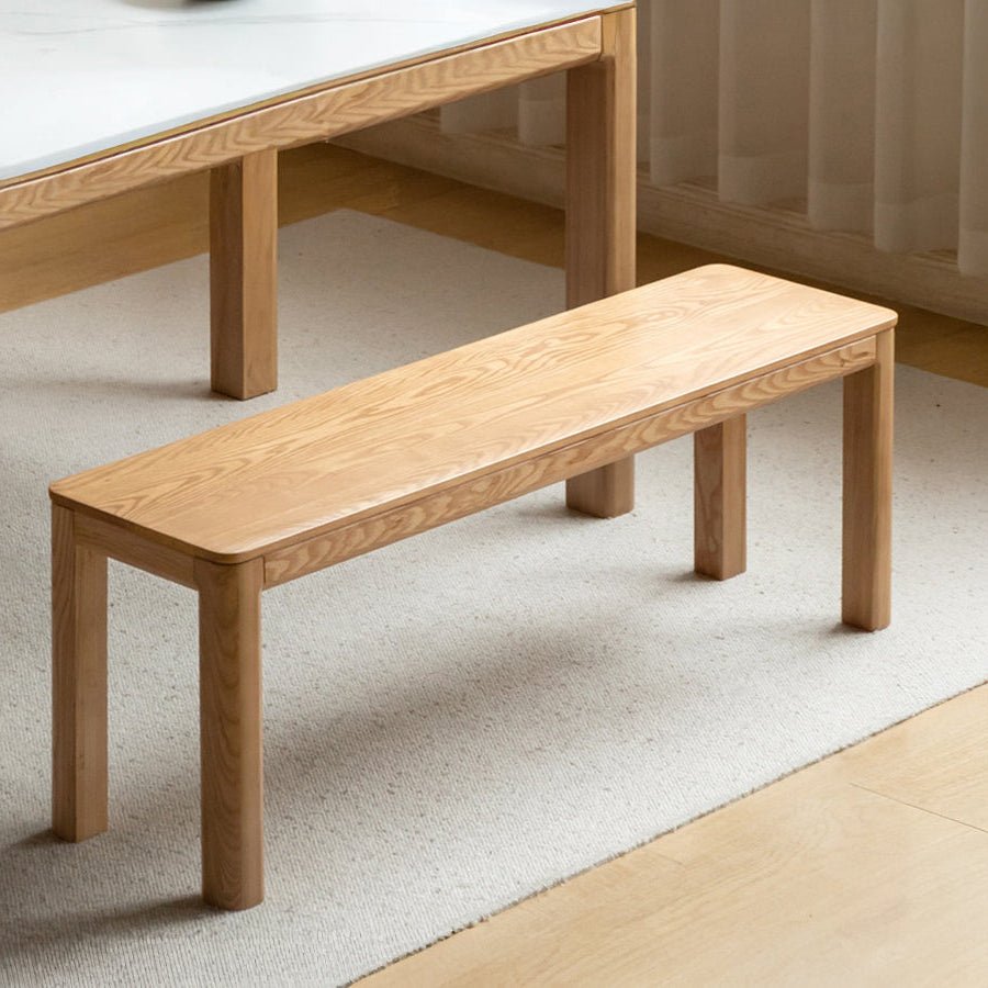 Cuba Natural Solid Ash Dining Bench | Oak Furniture Store