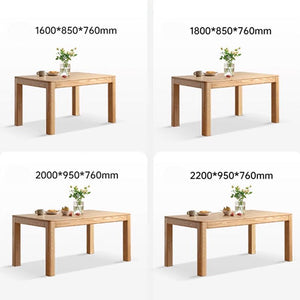 Cuba Natural Solid Ash Dining Table - Oak Furniture Store