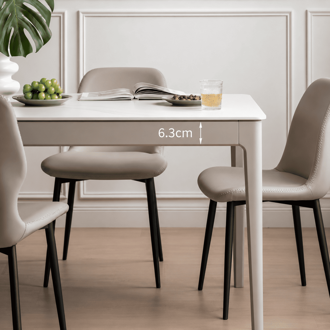 Daejeon Tulip Poplar Painted Dining Table