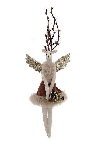 Daphne Hanging Deer Chocolate Velvet FGA294CHOC