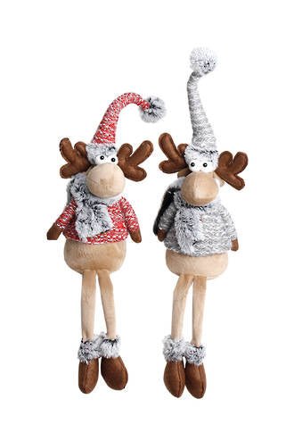 Dasher and Dancer Sitting Deer Set FGA642