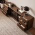 Derry Natural Solid Walnut Entertainment Unit