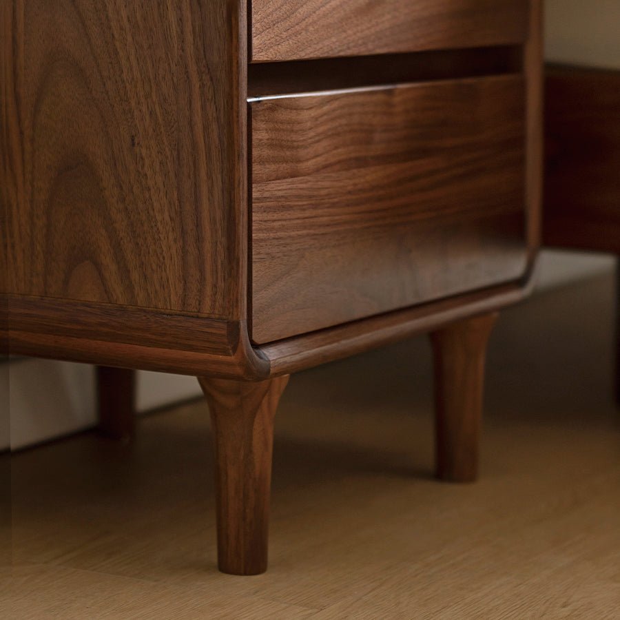 Dover Natural Solid Walnut Bedside Table | Oak Furniture Store