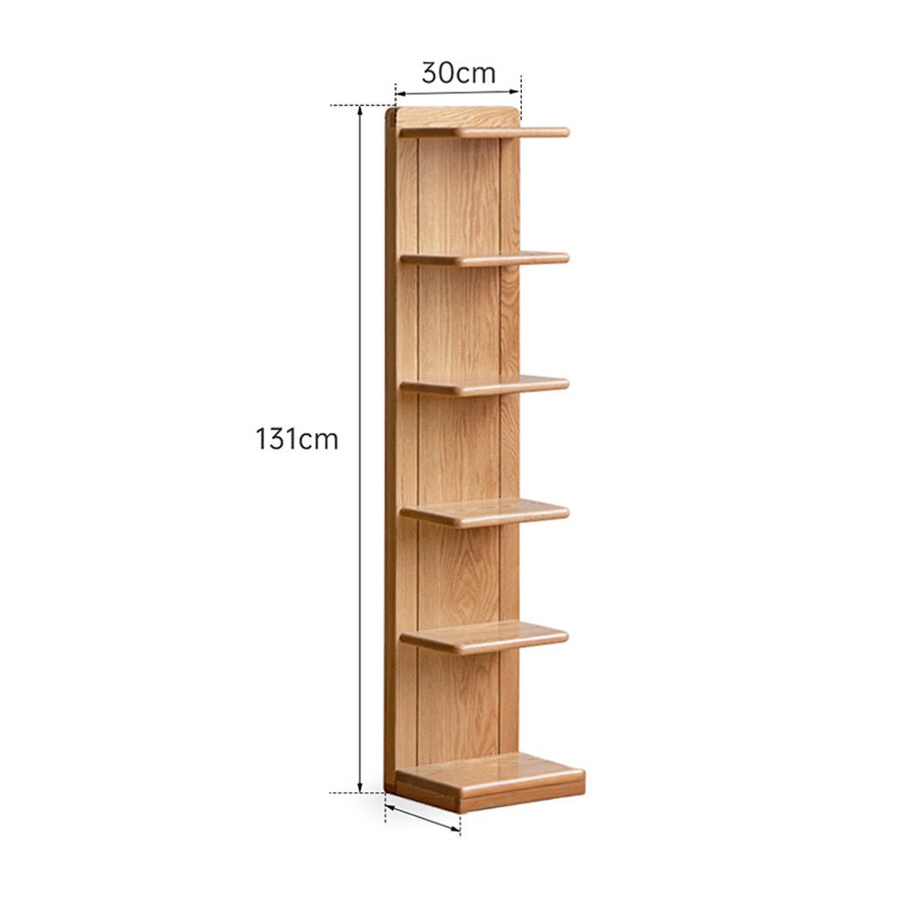 Dviete Natural Solid Oak Multi - Shelf Storage Bookcase | Oak Furniture Store