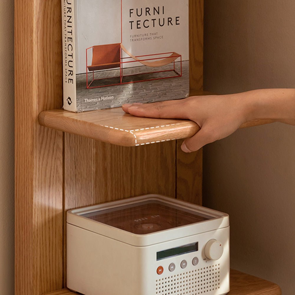 Dviete Natural Solid Oak Multi - Shelf Storage Bookcase | Oak Furniture Store