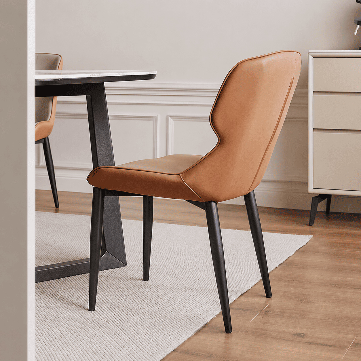 Eden Design Luxe Faux Leather Dining Chair