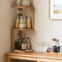 Elle Natural Solid Oak Desktop Corner Shelf | Oak Furniture Store