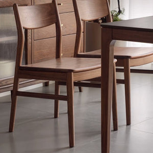 Elze Natural Solid Walnut Dining Chair - Oak Furniture Store