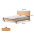 Endrinal Natural Solid Oak Bed Frame with Adjustable Headboard