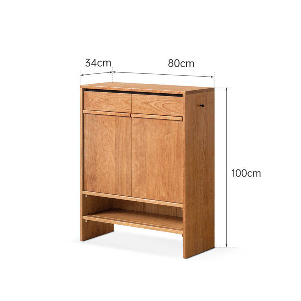 Enna Natural Solid Cherry Shoe Cabinet