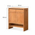 Enna natural solid cherry 80 cm shoe cabinet dimension guide with 100 cm height