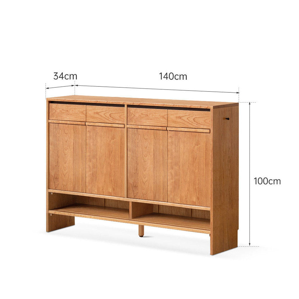 Enna Natural Solid Cherry Shoe Cabinet