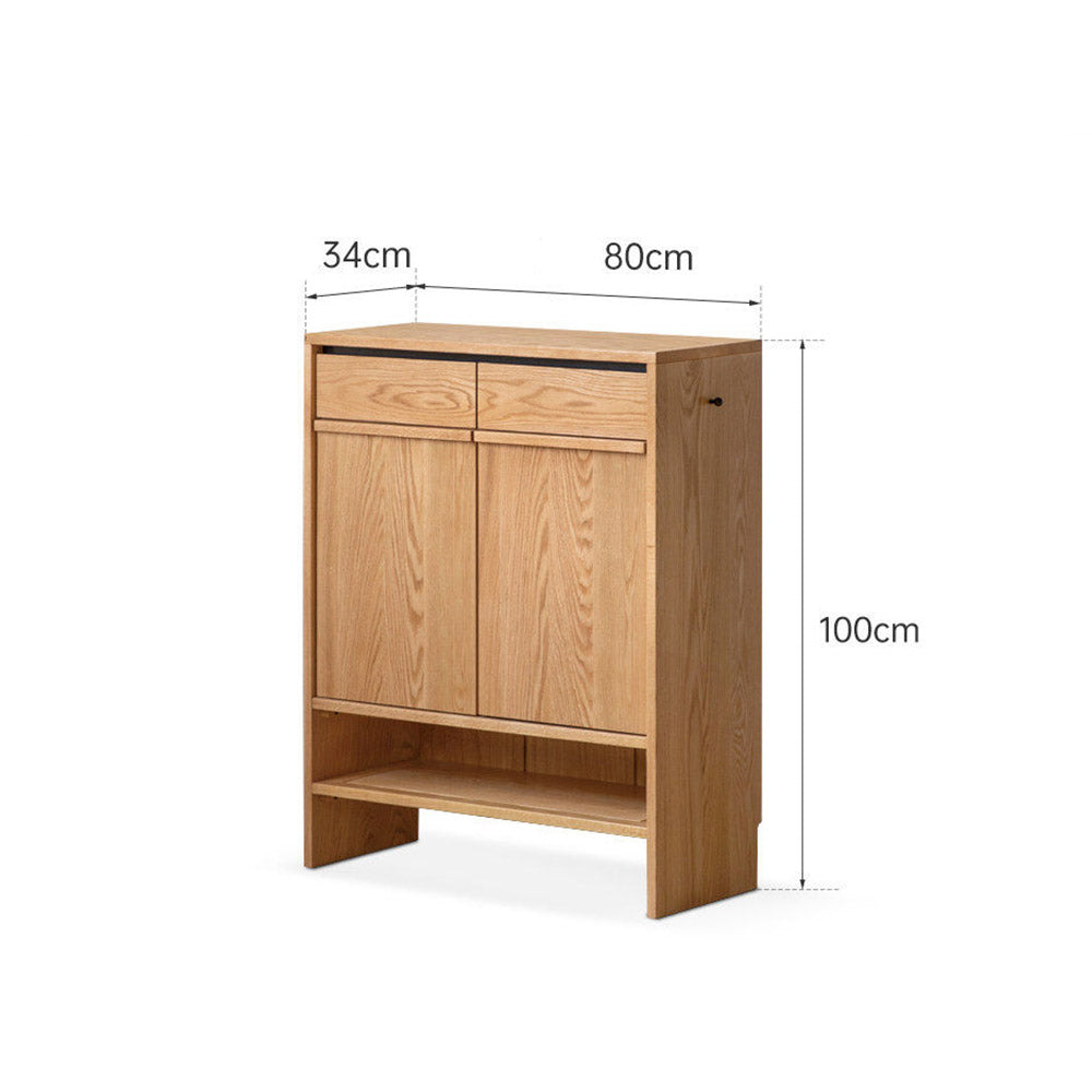 Enna Natural Solid Oak Shoe Cabinet