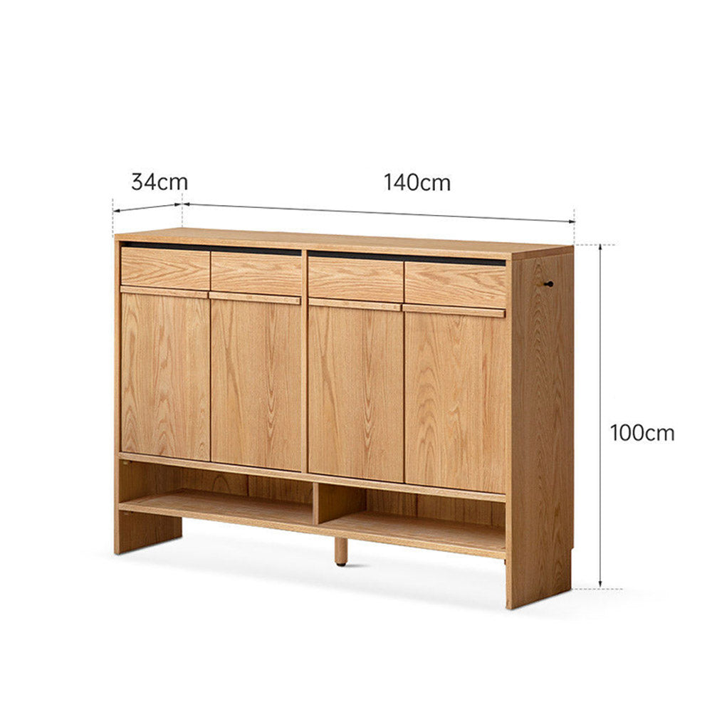 Enna Natural Solid Oak Shoe Cabinet