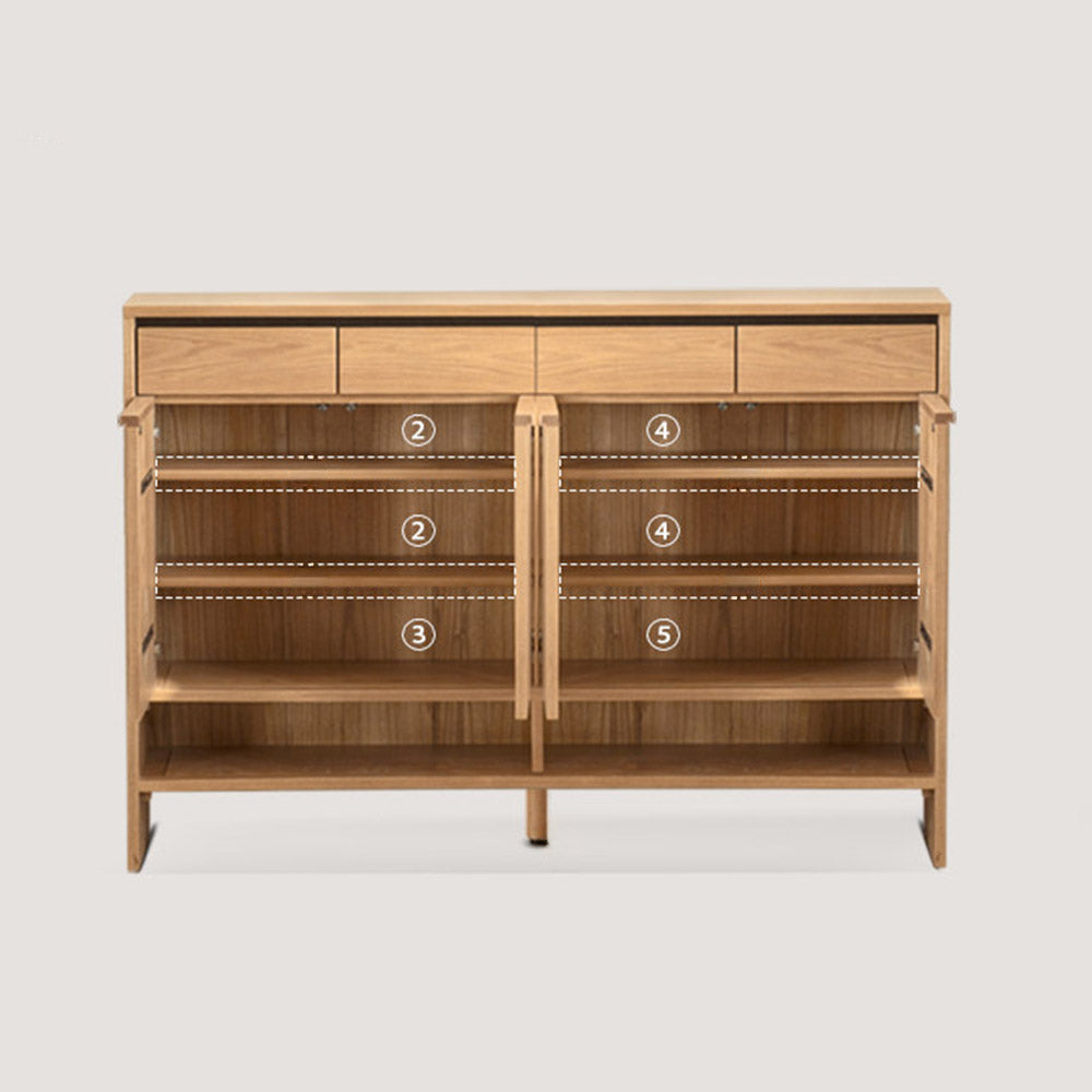 Enna Natural Solid Oak Shoe Cabinet