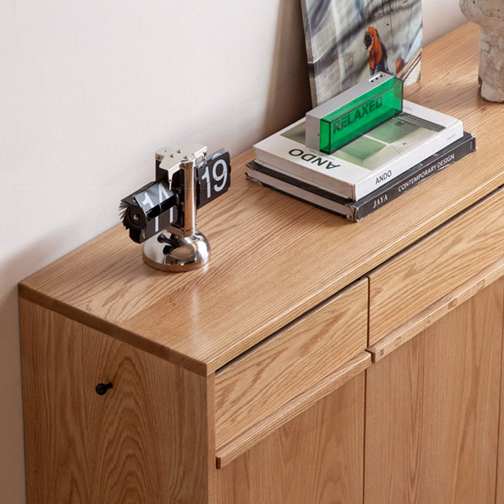 Enna Natural Solid Oak Shoe Cabinet