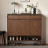 Enna Natural Solid Walnut Shoe Cabinet