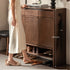 Enna Natural Solid Walnut Shoe Cabinet