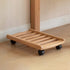 Fukuoka Natural Solid Oak Rolling CPU Stand - Oak Furniture Store