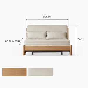 Futtsu Natural Solid Beech Sofa Bed - Oak Furniture Store